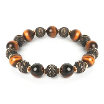 DRAGON LI Tiger's Eye Stone Bracelets Unisex