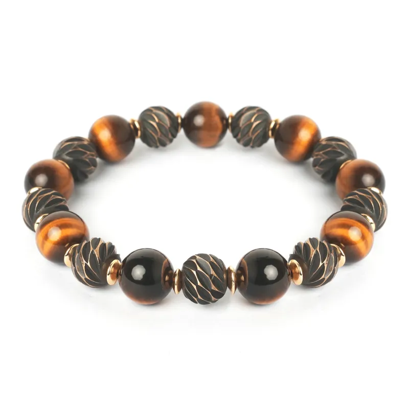 DRAGON LI Tiger's Eye Stone Bracelets Unisex-0