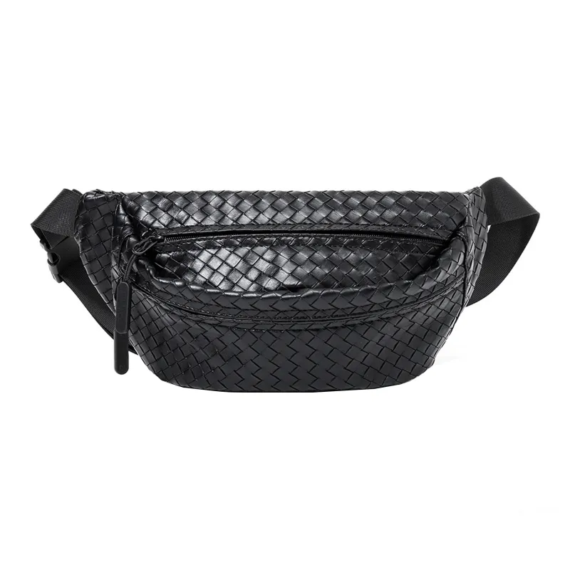 KONADCT Nylon Fabric Crossbody Fanny Pack, Sling Bag Regular Unisex Black/White/Khaki-20