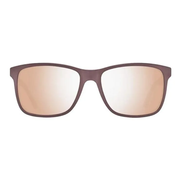 HELLY HANSEN Plastic Rectangular Sunglasses Men's Brown-1