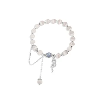 Bubble Scallops Glass Cat Eye Bracelets Women's