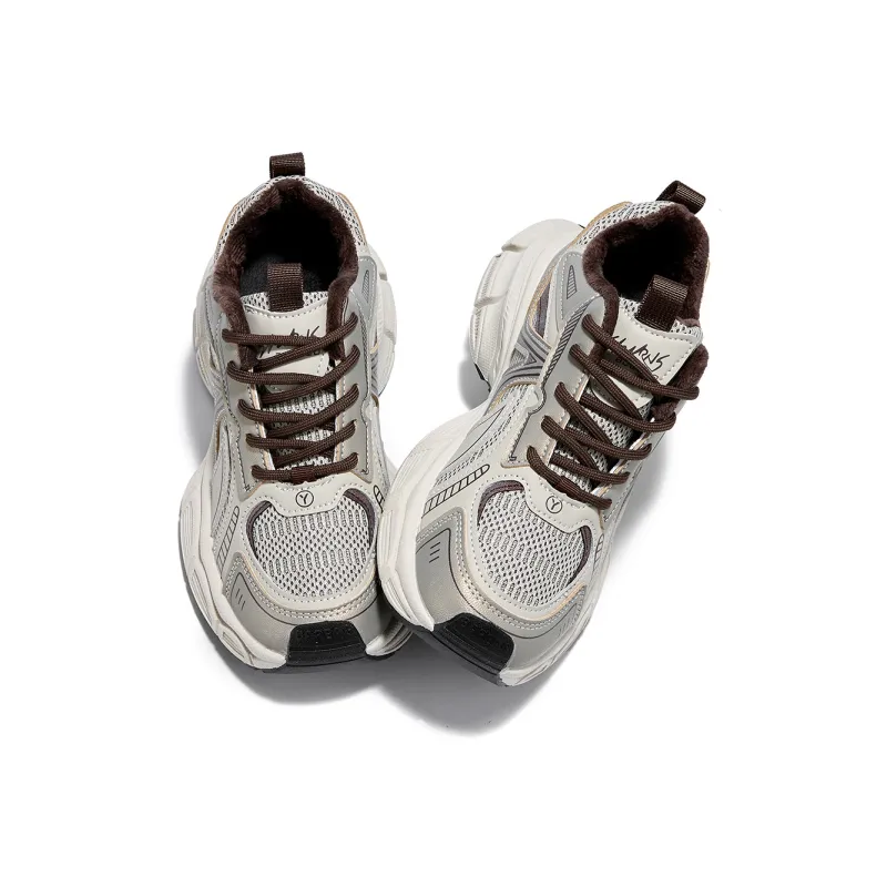 La Chapelle Low Top Chunky Sneakers Women's Khaki-2
