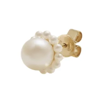 SOPHIE BILLE BRAHE 14K Gold Stud Earrings Women's White/Gold