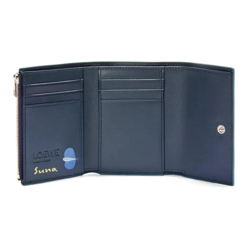 LOEWE Suna Fujita Collaboration Napa Calf Leather Wallet Trumpets Women's Water-2