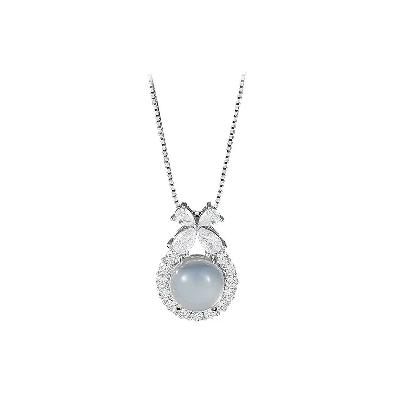 ZOKS Chalcedony Jade Necklaces Women's-0