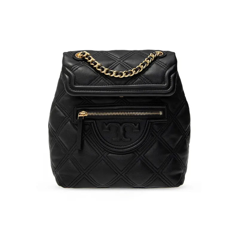 TORY BURCH Fleming Sheepskin Backpack Regular Women's Black-0