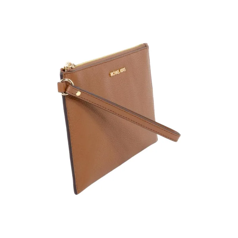 MICHAEL KORS Leather Clutch Women's Brown-1