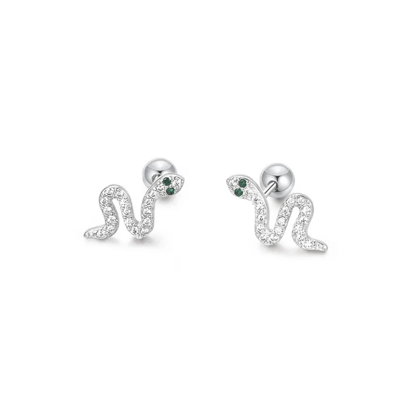 JOLLY NOTE Sterling Silver Stud Earrings Women's Good Luck-0