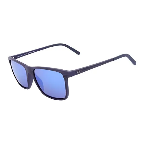 Maui Jim Plastic Rectangular Sunglasses Men's Blue