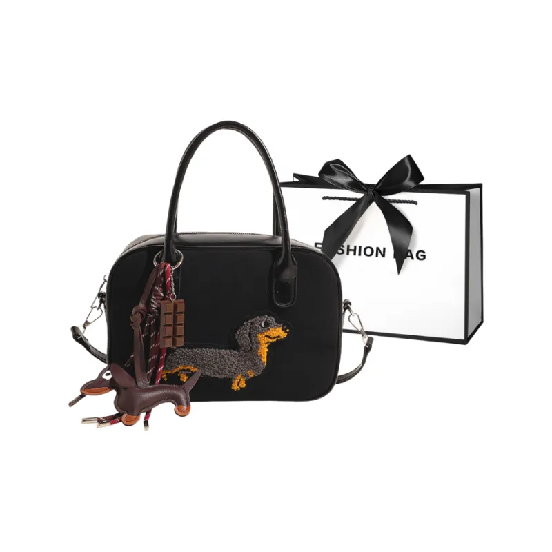 LETOO PU Crossbody Handbag Regular Women's Coffee/Black-5