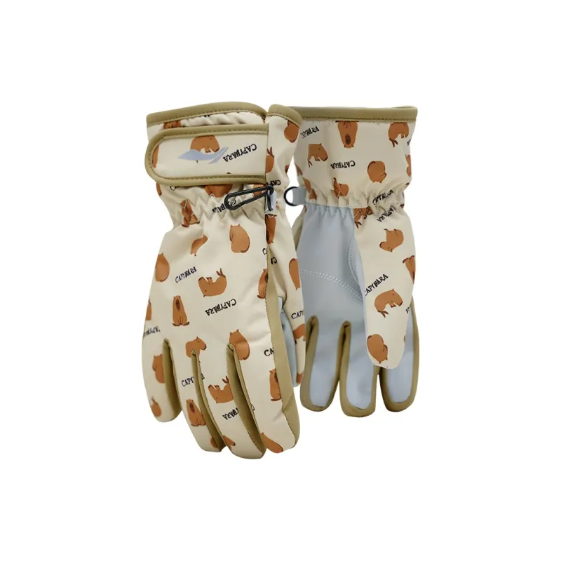 LiNing Ski Gloves Windproof And Rainproof, Cold Resistant Thermal Gloves Kids'-0