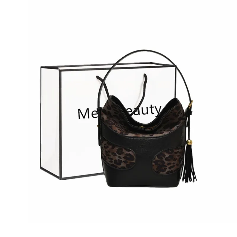 Fitchell PU Commute Bucket Bag Crossbody Bag Women's Brown/Coffee/Black-7