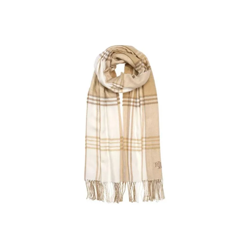 Polo Ralph Lauren Merino Wool Nylon Acrylic Polyester Knit Scarves Women's Brown-1