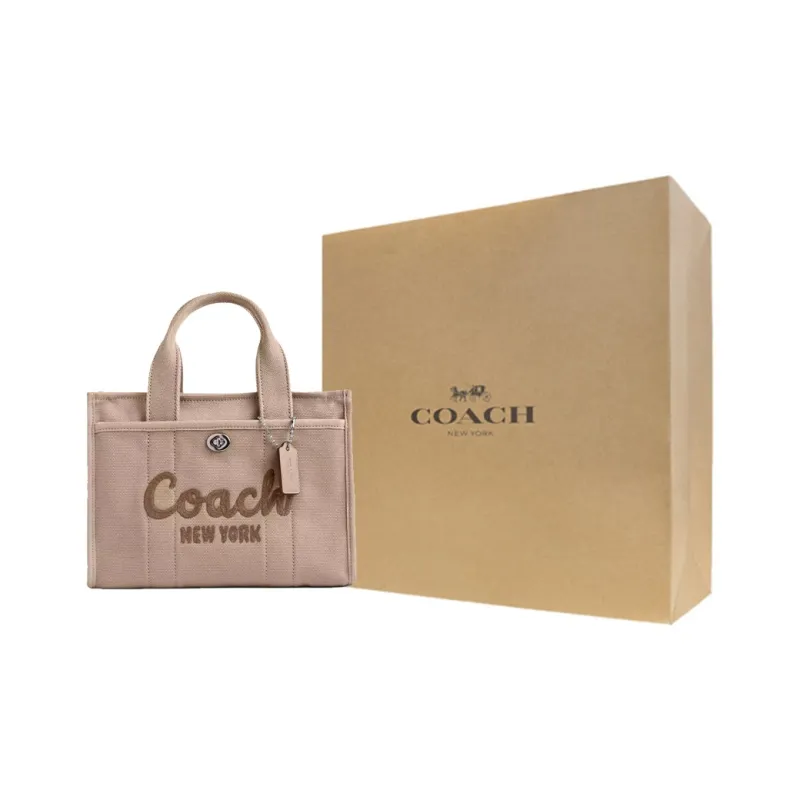 COACH Cargo Canvas Canvas Bag Tote Shopping Bag Shoulder Bag Crossbody Bag Handbag Large Size Women's Natural-8