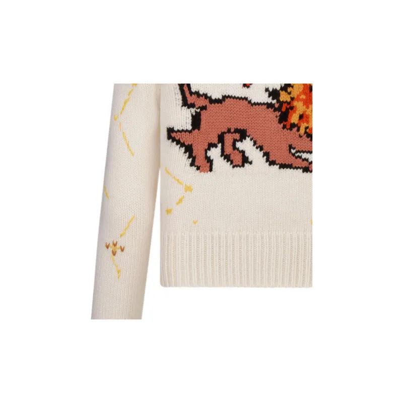 DIOR Lion-intarsia Knitted Cardigan-5