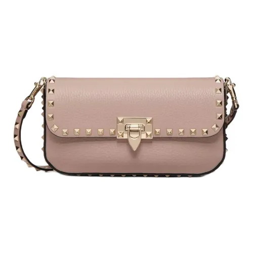 Valentino GARAVANI Grained Calfskin Crossbody Bag Shoulder Bag Women's Powder Pink