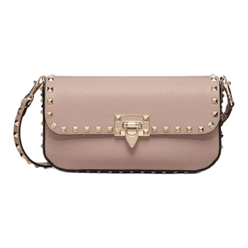 Valentino GARAVANI Grained Calfskin Crossbody Bag Shoulder Bag Women's Powder Pink-0