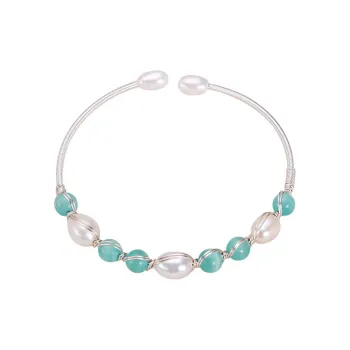HAPPY BEAN Freshwater Pearl Bangles Women's