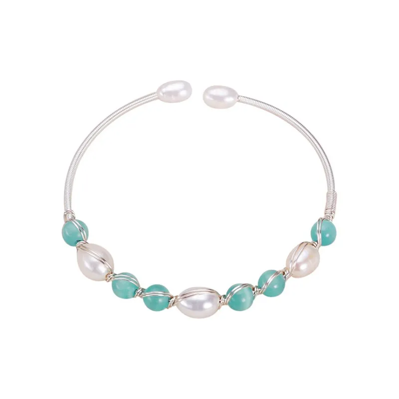 HAPPY BEAN Freshwater Pearl Bangles Women's-0