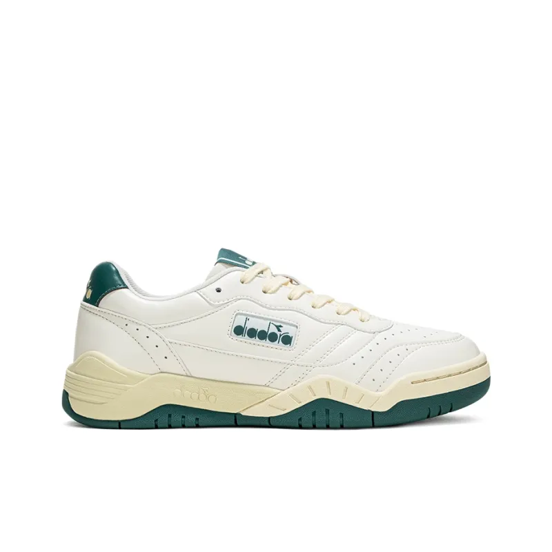 Diadora Wear Resistant Low Top Tennis Shoes Unisex White-1