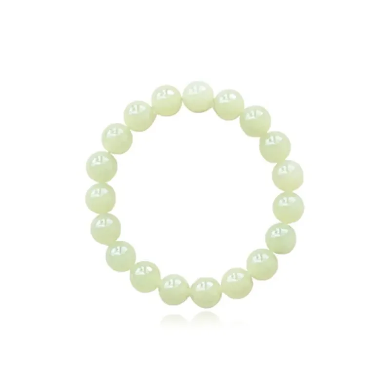 Oriental Jade Hetian Jade Bracelets Pale Greenish White Jade Women's-0
