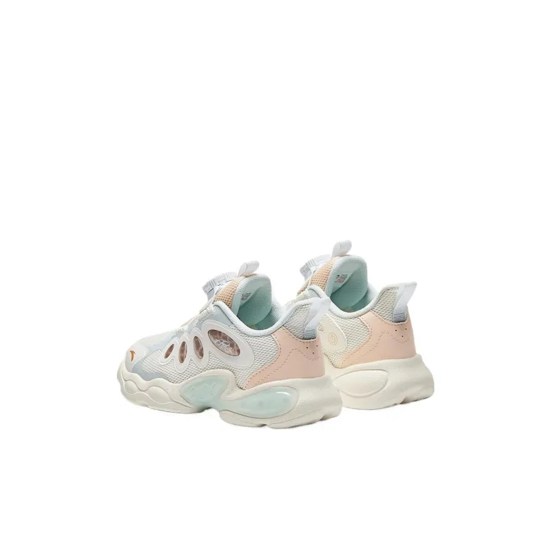 Antakids Wing Flash Slip Resistant Breathable Low Top Kids Lifestyle Shoes Ivory White/Macio Grey/Smoky Brown Kids'-3