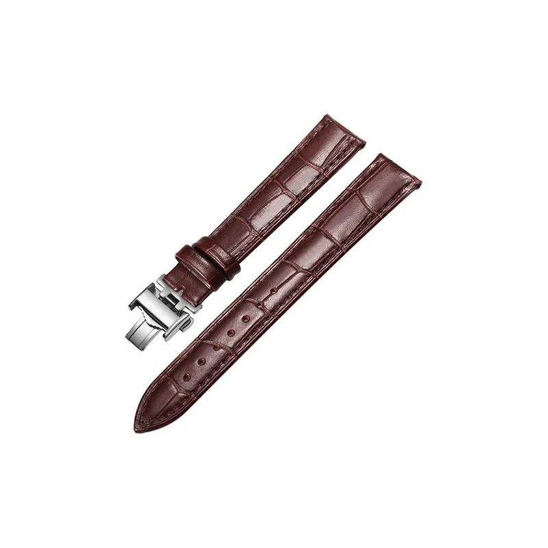 SHIRUI Compatible With Accessories Longines Compatibility Watch Band Black Brown Genuine Leather Material-6