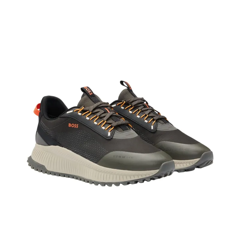 HUGO BOSS Low Top Running Shoes Men's Dark Gray-2