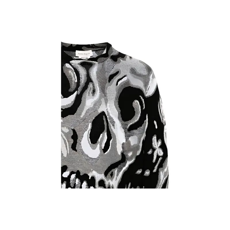 Alexander McQueen Skull Intarsia Knit Crewneck Jumper-3