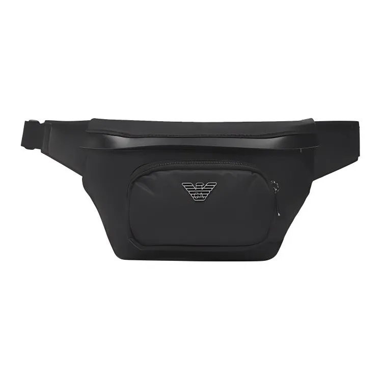 EMPORIO ARMANI Polyurethane Sling Bag, Crossbody Bag, Fanny Pack Medium Size Men's Black-1