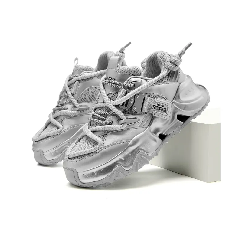 FAIRWHALE Slip Resistant, Abrasion Resistant, Lightweight Low Top Chunky Sneakers Unisex-5