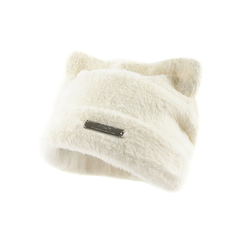 LECAGE Imitation Mink Fur Beanies Unisex-2