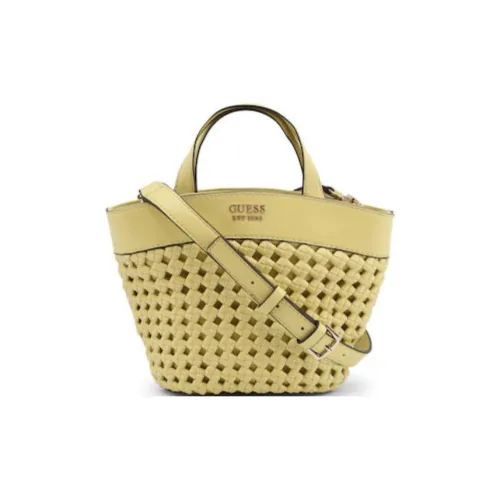 GUESS Leather Shoulder Bag, Crossbody Bag, Handbag Women's Yellow