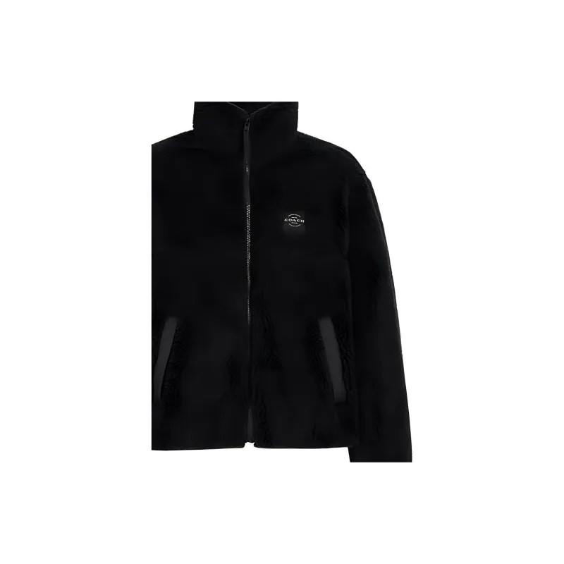 COACH Velvet feel Coat Men's Black-5