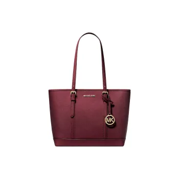 MICHAEL KORS Jet Set Travel Saffiano Leather Tote Bag Shopping Bag Shoulder Bag Handbag Small Size Women's Burgundy