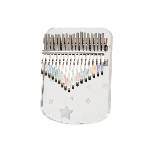 XIANSHIYIN Acrylic Material Kalimba Baby's Breath Appearance Fully Transparent Thumb Piano