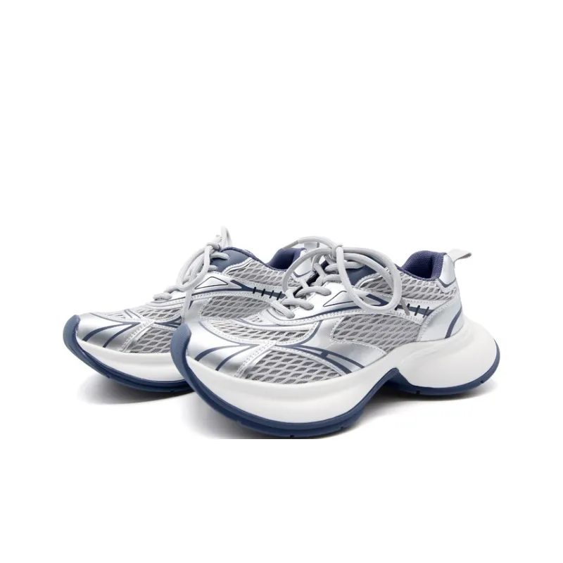 Joy&Mario Cushioning Anti Slip And Wear Resistant Low Top Chunky Sneakers Women's-9