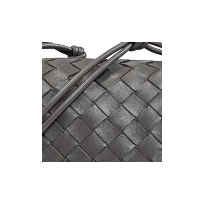 Bottega Veneta LOOP Lambskin Camera Bag Handheld Crossbody Bag Shoulder Bag Mini Women's Gray-4