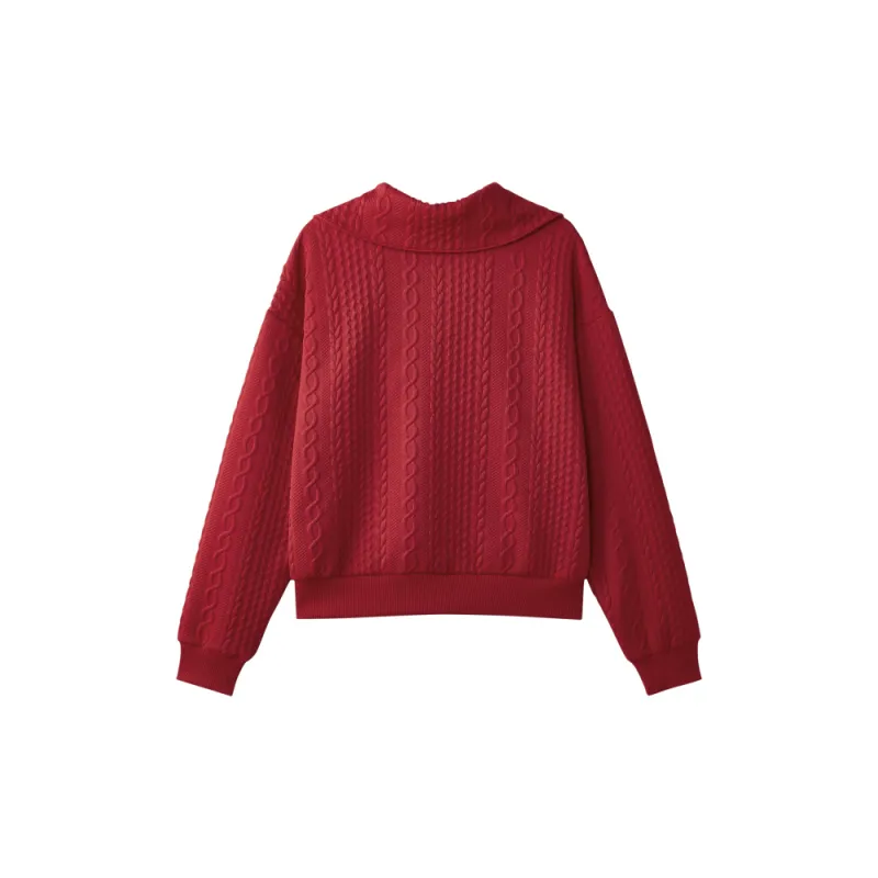 Skechers New Year Sweatshirt Women's Berry Red-1