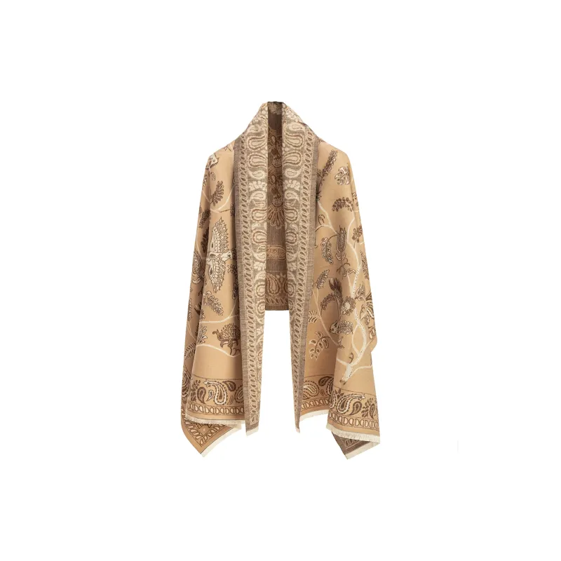 Shanghai Story Polyester Knit Scarves Women's-21