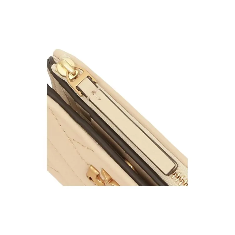 TORY BURCH Kira Nappa Leather Wallet Women's New Cream-6