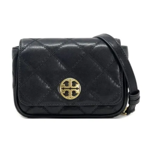 TORY BURCH Sheepskin Shoulder Bag, Crossbody Bag Trumpets Women's Black
