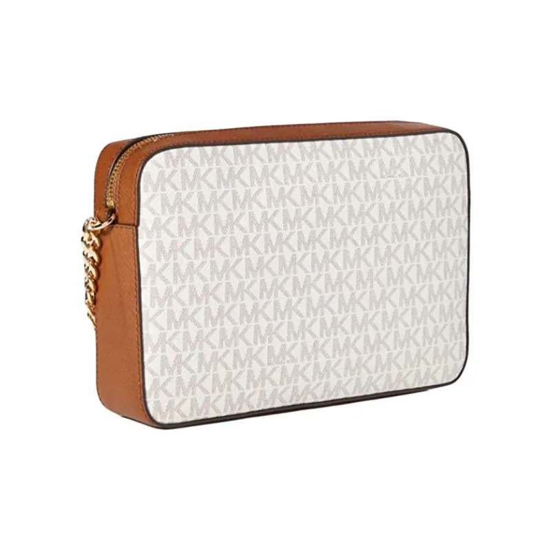 MICHAEL KORS PVC Shoulder Bag Large Size Women's Vanilla & Oak-1