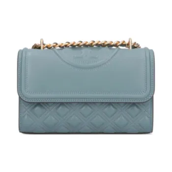 TORY BURCH Sheepskin Shoulder Bag Women's Blue