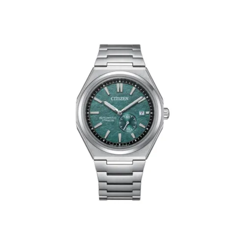 CITIZEN Mechanical Watch Series Automatic Mechanical Movement Titanium Strap Watch Men's Watches Green Dial