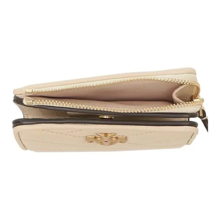 TORY BURCH Kira Nappa Leather Wallet Women's New Cream-2