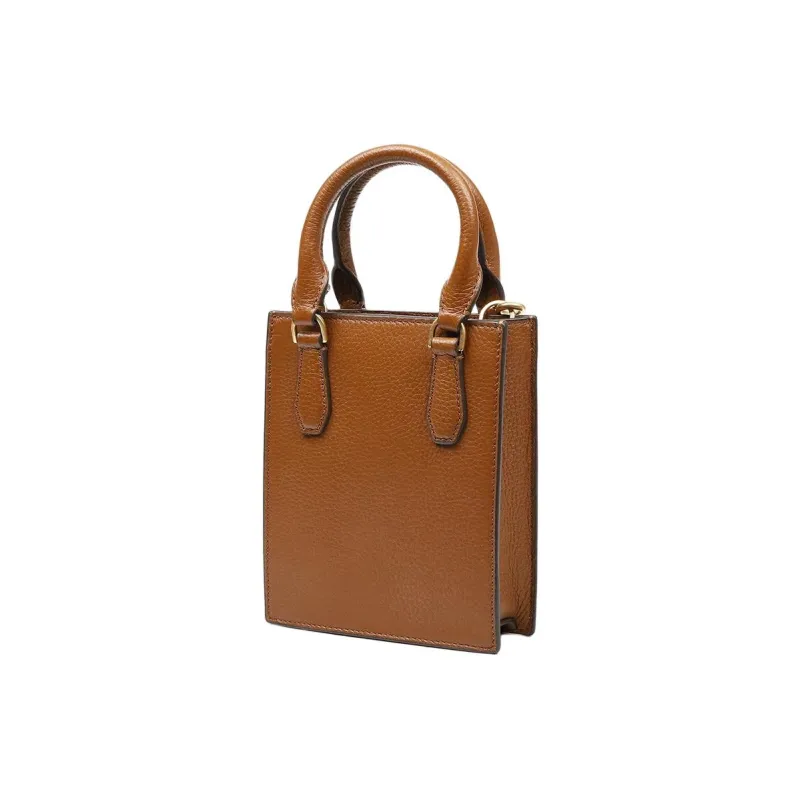 TORY BURCH Blake Cow Leather Handbag, Shoulder Bag, Crossbody Bag Mini Women's Brown-2