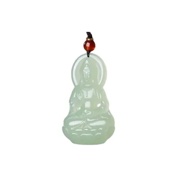 Run Ding Hetian Jade Necklaces Green Jade Unisex