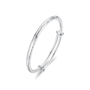 Heart Grass 999 Fine Silver Bangles Women's
