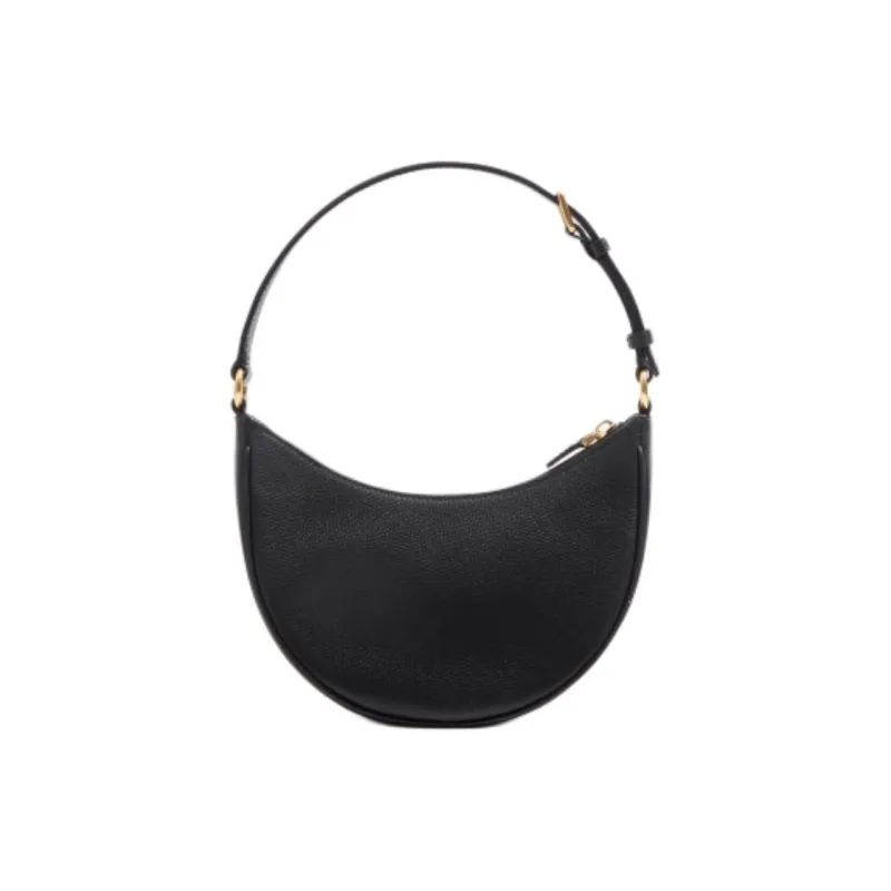 Valentino Grained Calfskin Hobo Bag Handbag Mini Women's Black-3